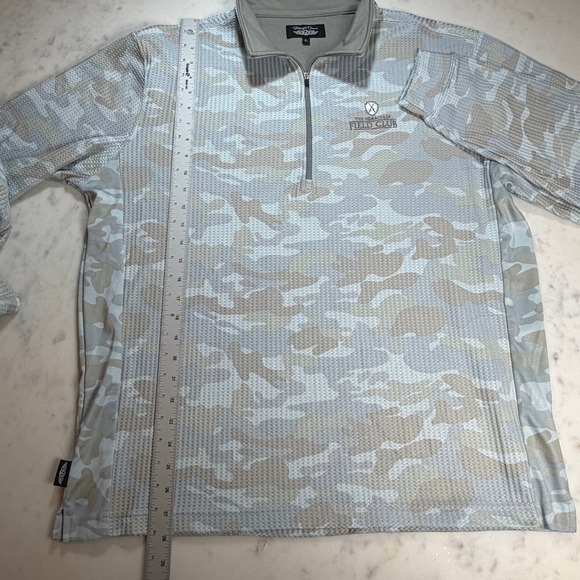 Straight Down Mens XL Camo Quarter Zip Pullover Nemacolin Field Club - Picture 7 of 10